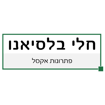 חלי בלסיאנו-פתרונות אקסל