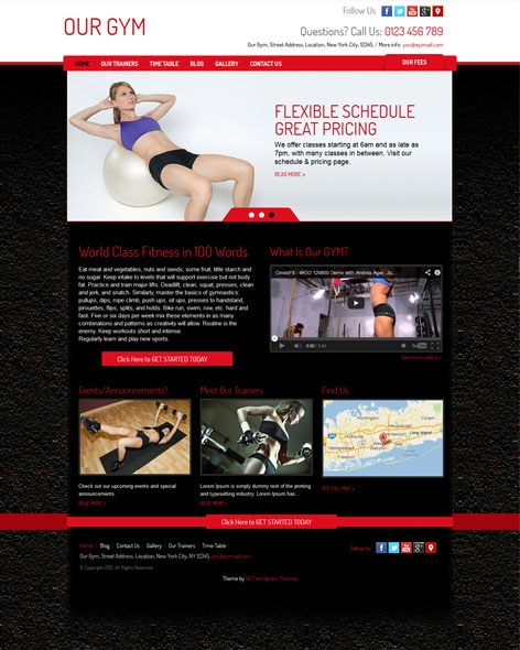 Entry 182674 in Fitness wordpress theme by SKT Themes