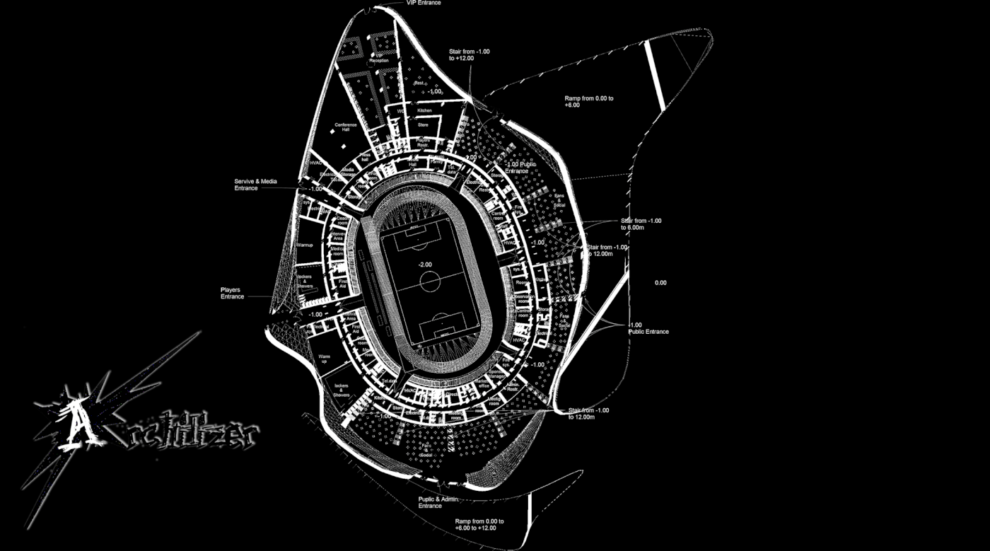 Entry 184999 in Olympic Stadium With Fluid Architecture by Freelancer