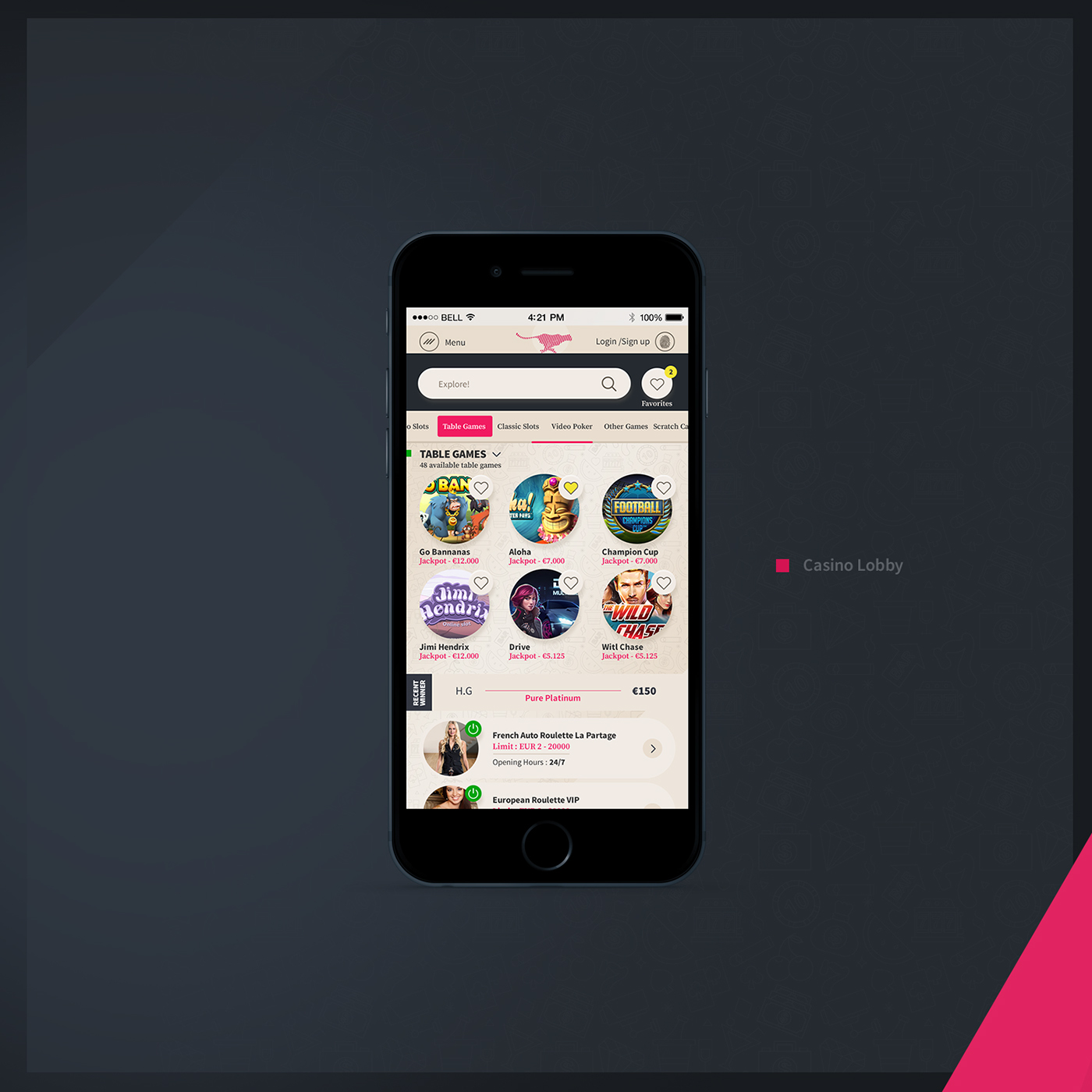 Entry 161566 in ReactCasino Mobile Project for Jetbull by Eduarth, Alexandru Schmidt