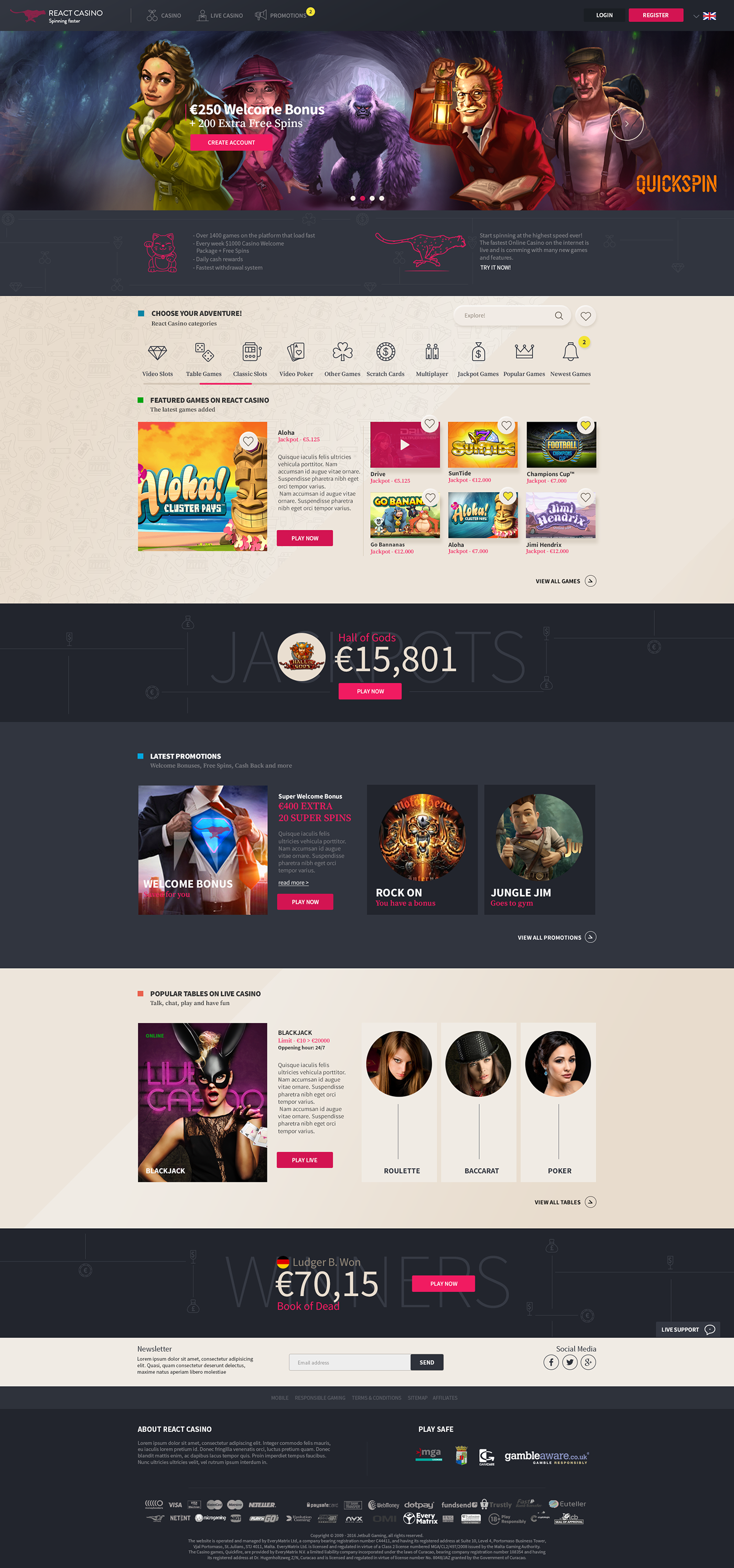 Entry 161553 in ReactCasino Desktop Project for Jetbull by Eduarth, Alexandru Schmidt