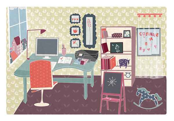 Entry 121923 in Kids rooms. Adv for HP printer by lidia tomashevskaya