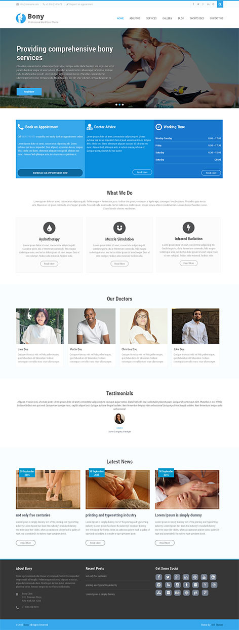 Entry 182479 in Chiropractor WordPress theme by SKT Themes