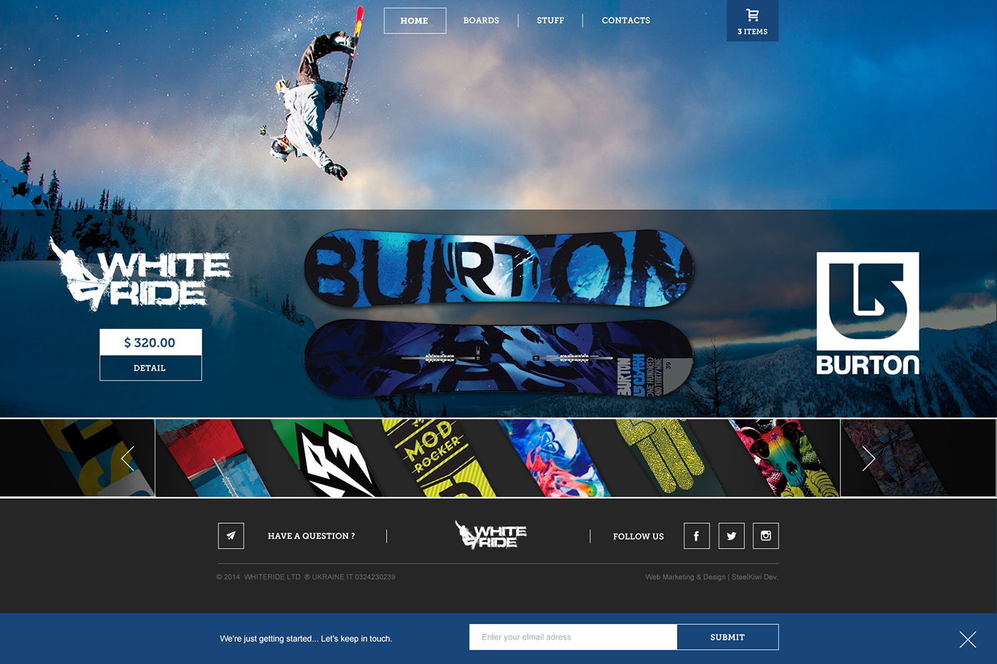 Entry 80815 in WhiteRide - snowboarding store for Canada by SteelKiwi Inc.