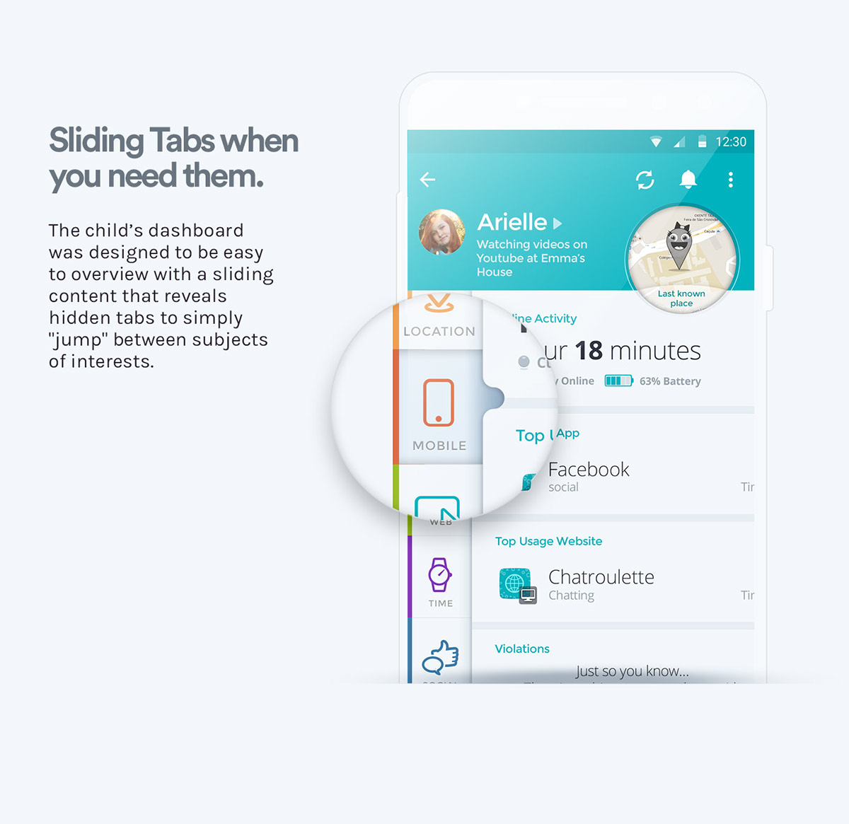 Entry 107605 in Parents Control App - UI/X & Branding Design by REP creative stuff