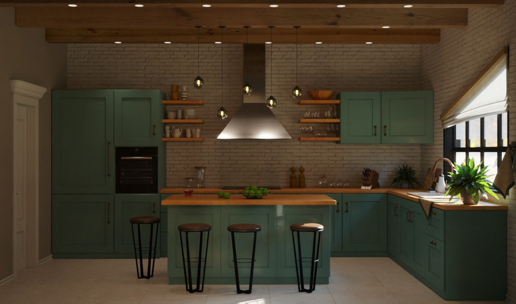 Entry 262502 in 3D visualization kitchen and dining room by Liubov