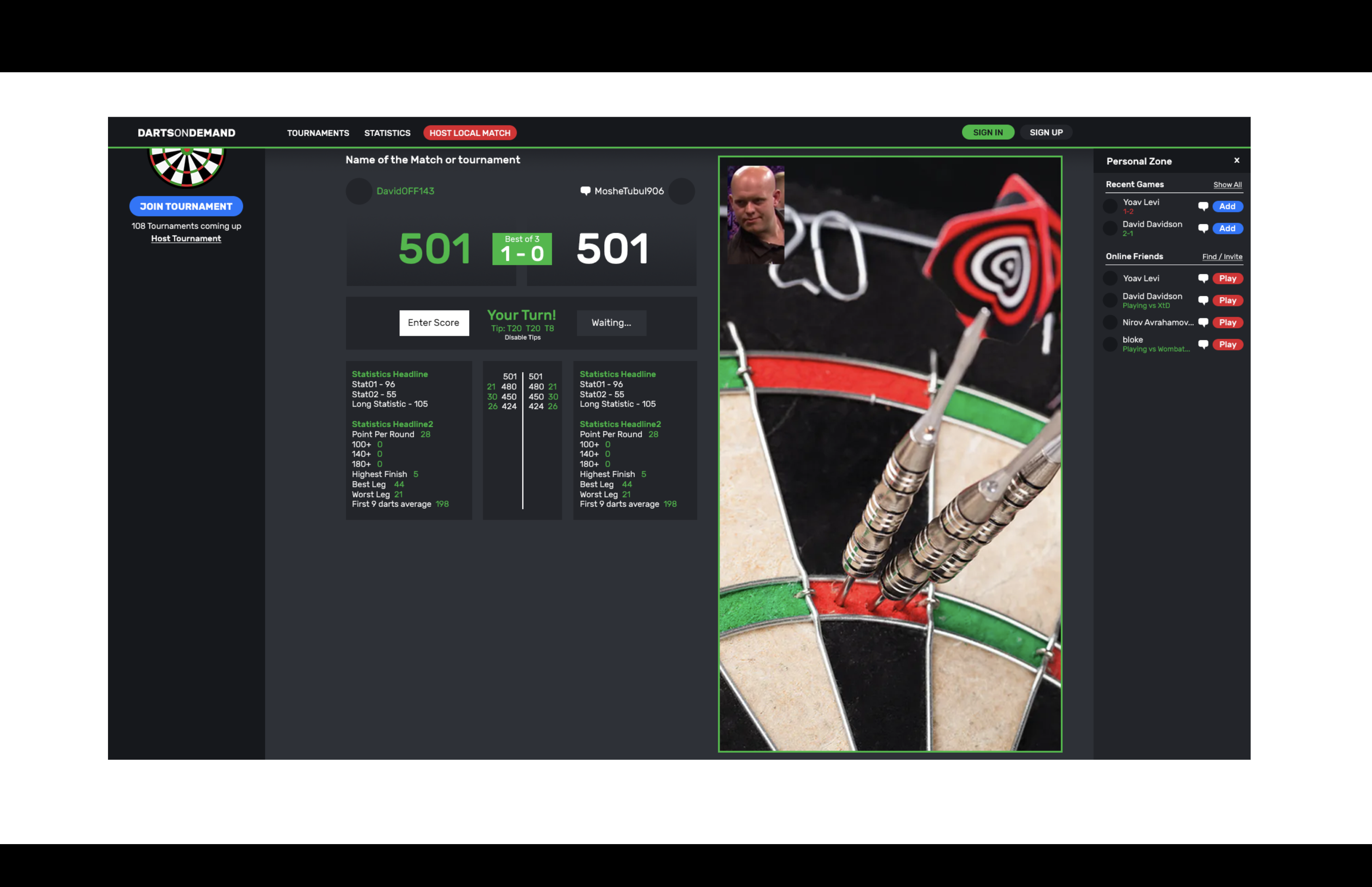 Entry 315725 in Darts on Demand by Levino Tech