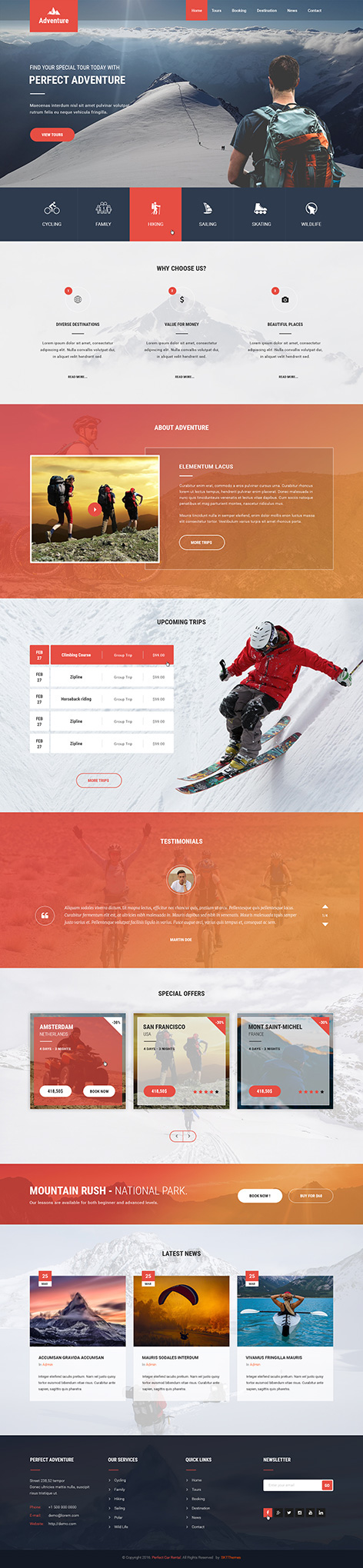 Entry 182350 in Adventure WordPress theme by SKT Themes