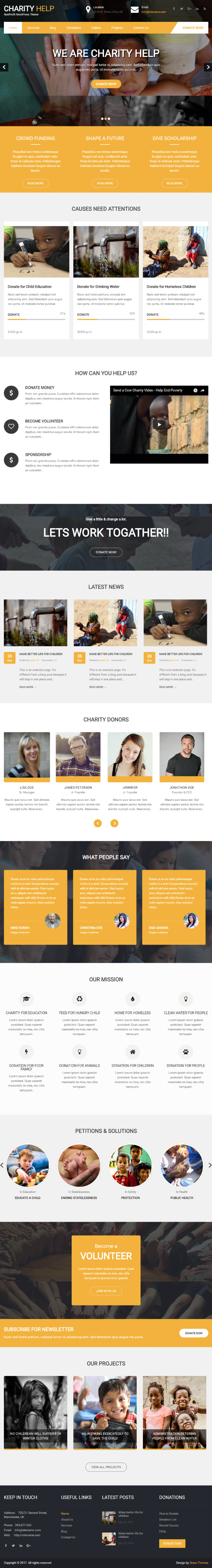 Entry 182709 in Non profit WordPress theme by Grace Themes