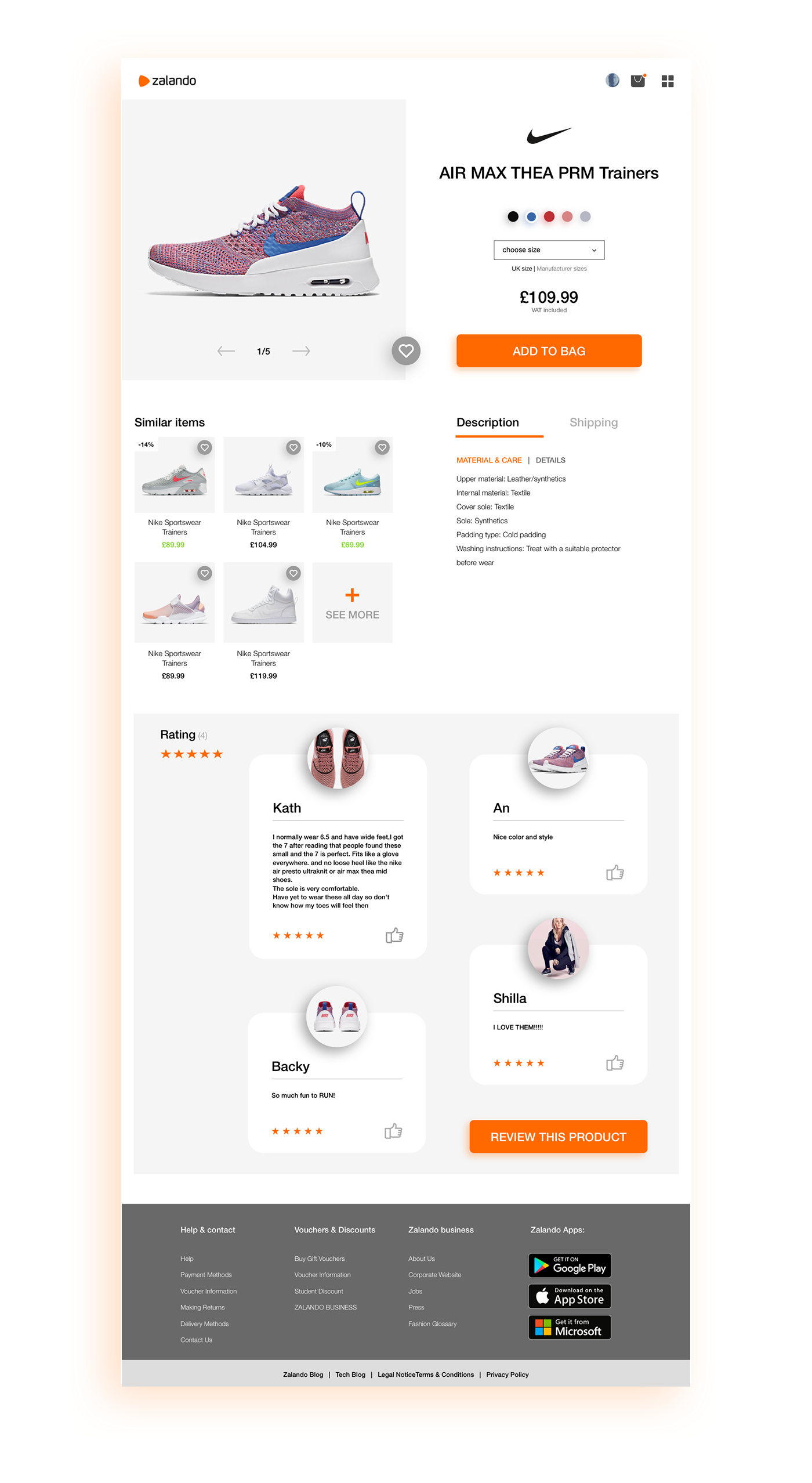 Entry 121716 in Zalando redesign concept by Reut Alon