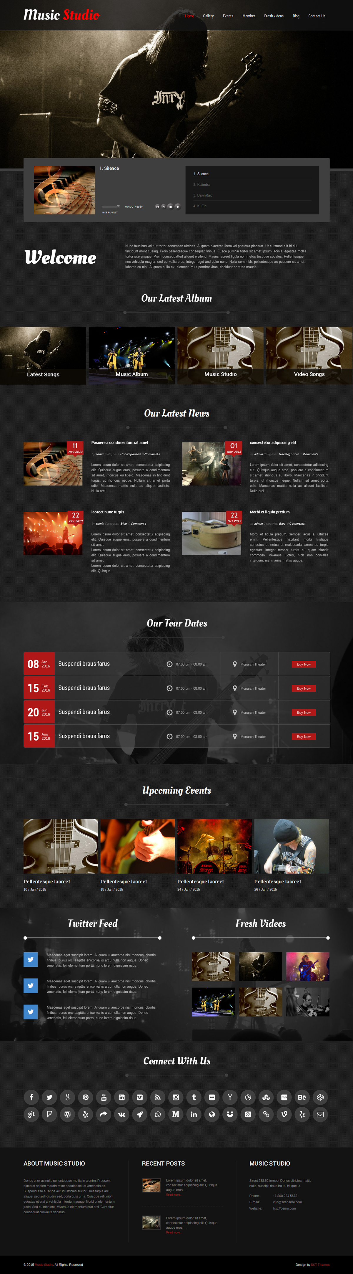 Entry 182604 in Melody-Music Studio WordPress Theme by SKT Themes