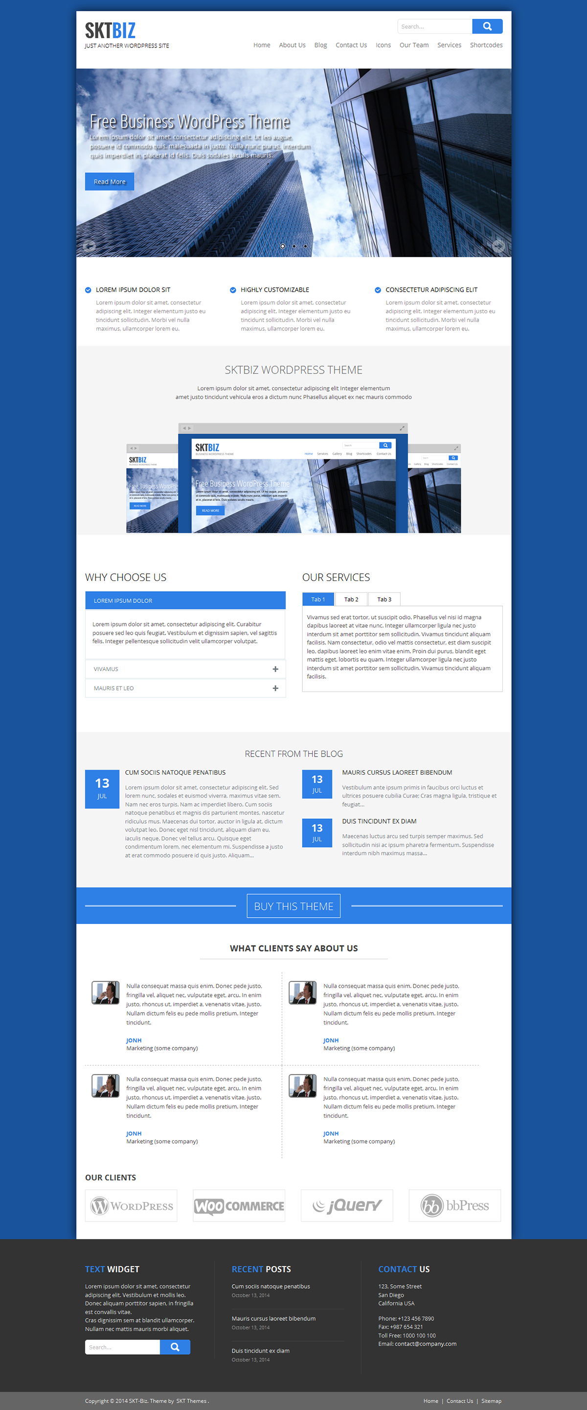 Entry 182568 in SKT Biz WordPress Theme by SKT Themes