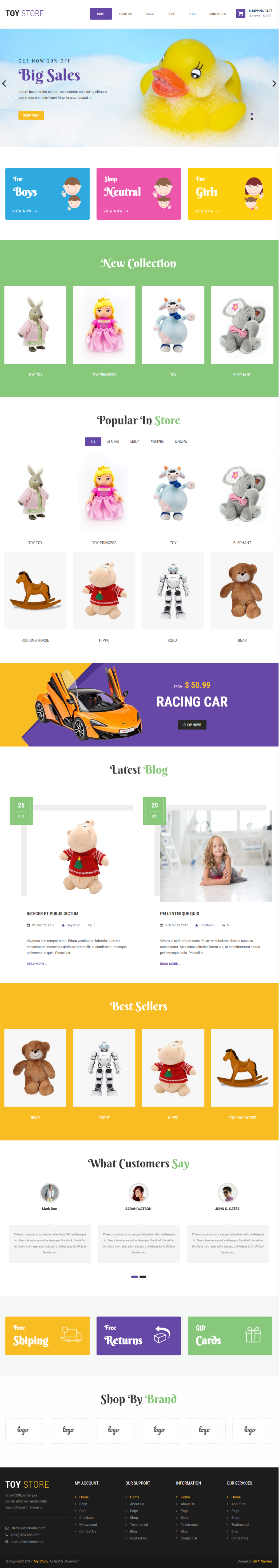 Entry 182300 in Toy Store WordPress theme by SKT Themes
