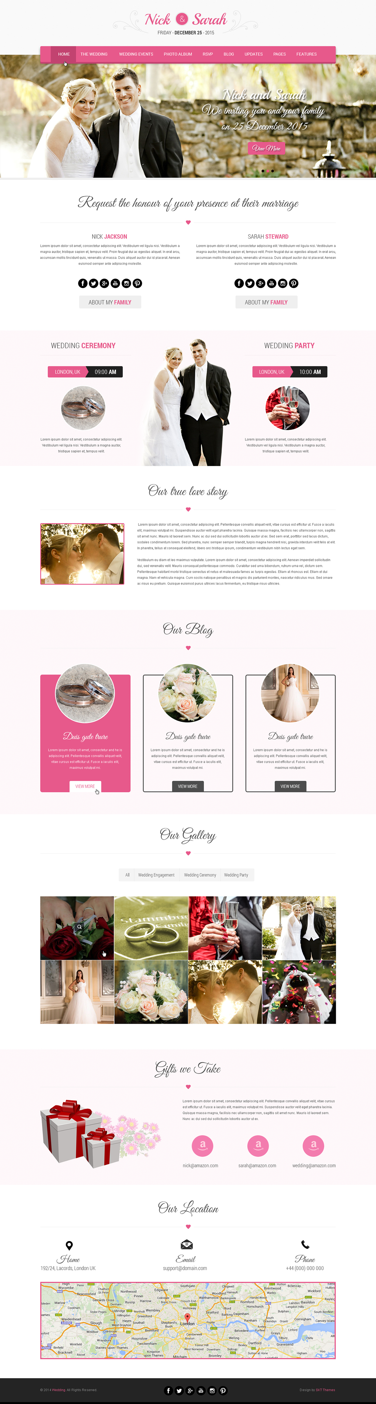 Entry 182607 in Nuptials Wedding WordPress Theme by SKT Themes