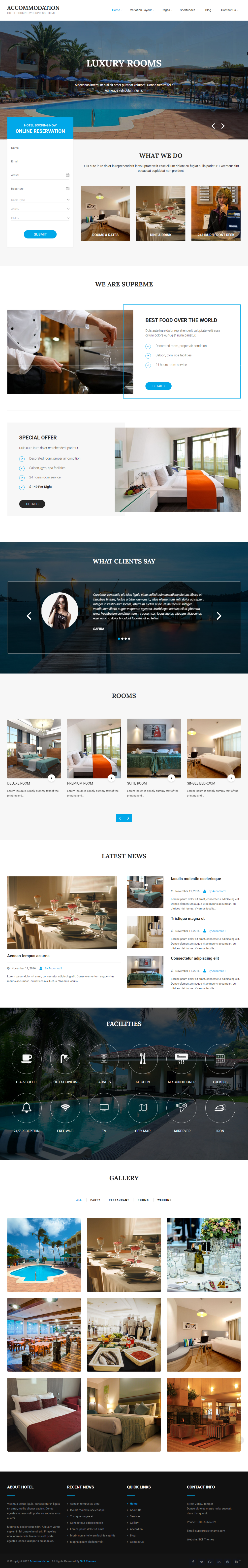 Entry 182320 in Accommodation WordPress theme by SKT Themes