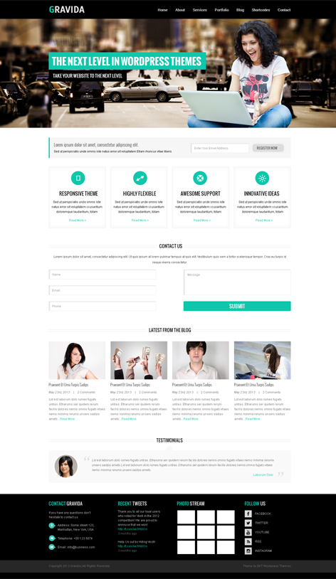 Entry 182641 in Gravida Corporate Wordpress Theme by SKT Themes