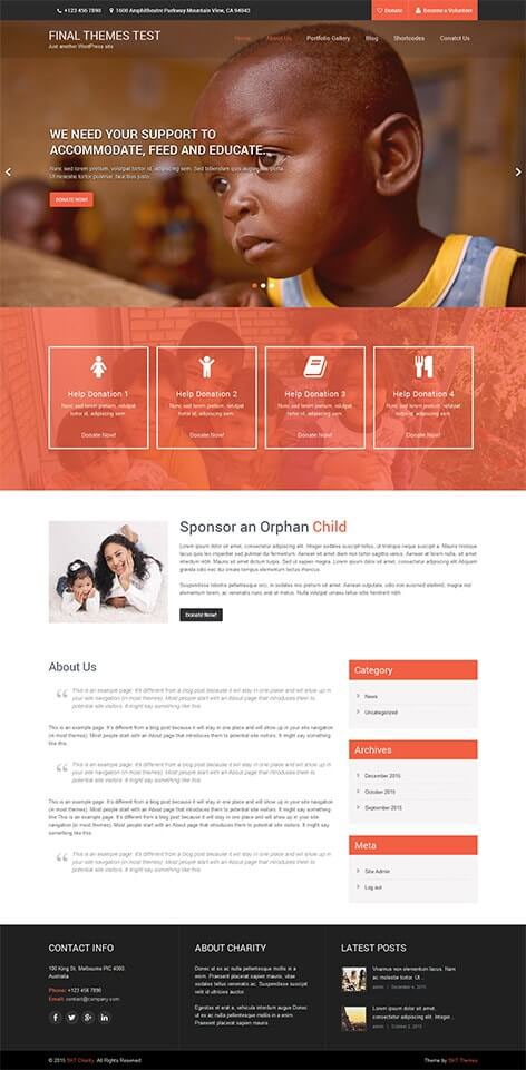 Entry 182392 in SKT Charity by SKT Themes