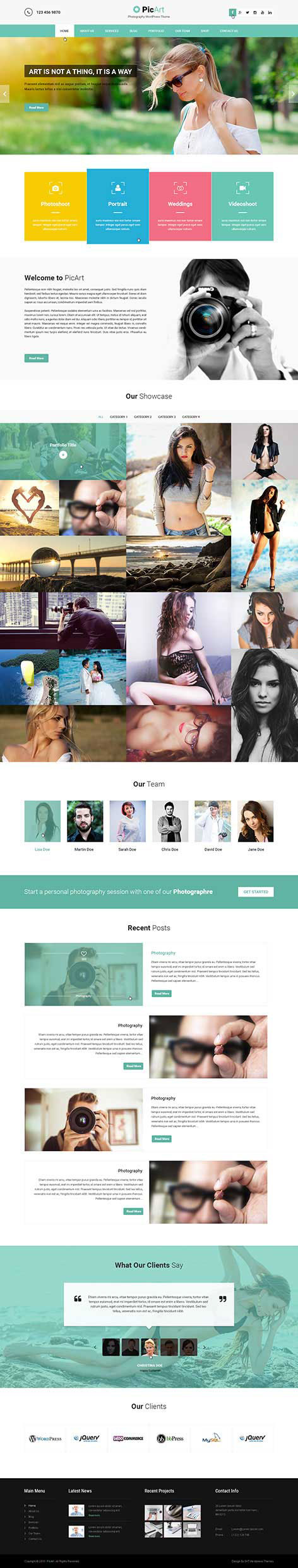 Entry 182543 in PicArt - PhotoGraphy WordPress Theme by SKT Themes