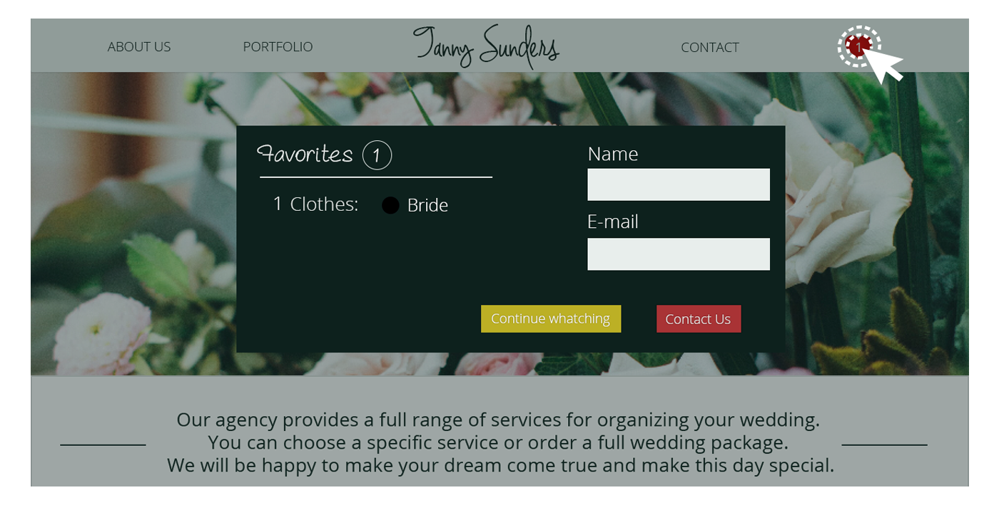 Entry 147663 in Landing - Wedding Agency by וסיליסה סוגק