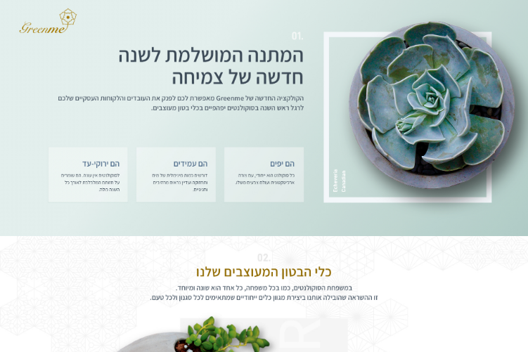 Open Zoomed Related Entry GreenMe_עיצוב תדמית, צילום ועמוד נחיתה