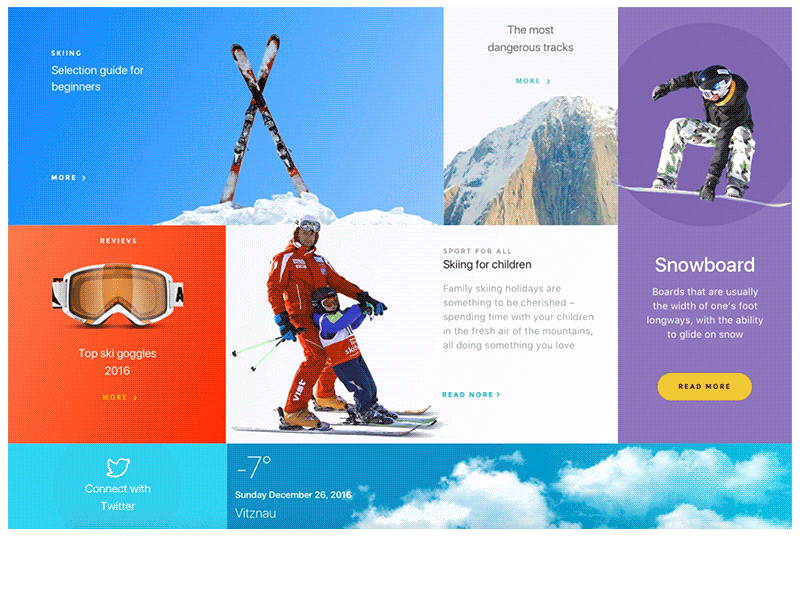 Entry 134176 in Ski Resort Landing Page by Cleveroad US