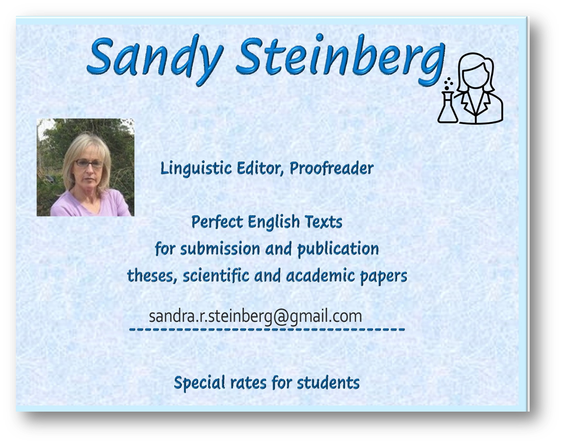 Entry 323556 in Portfolio by Sandy Steinberg, Editor and Proofreader