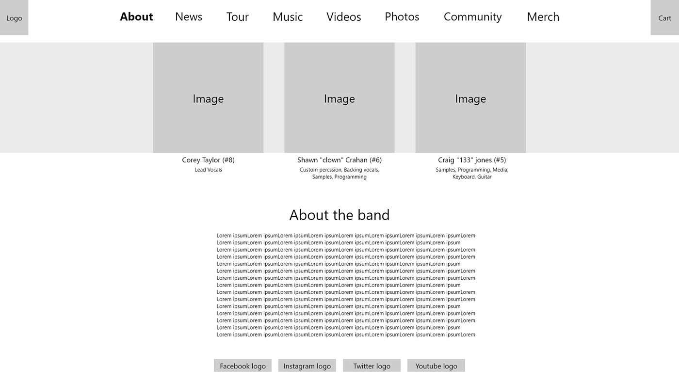 Entry 249750 in Ux & Ui e-commers website - slipknot metal band by Sarit Graphic Design