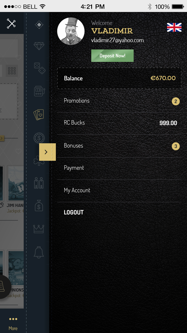 Entry 161614 in Tailor Casino Mobile UI - EveryMatrix LTD Project by Eduarth, Alexandru Schmidt