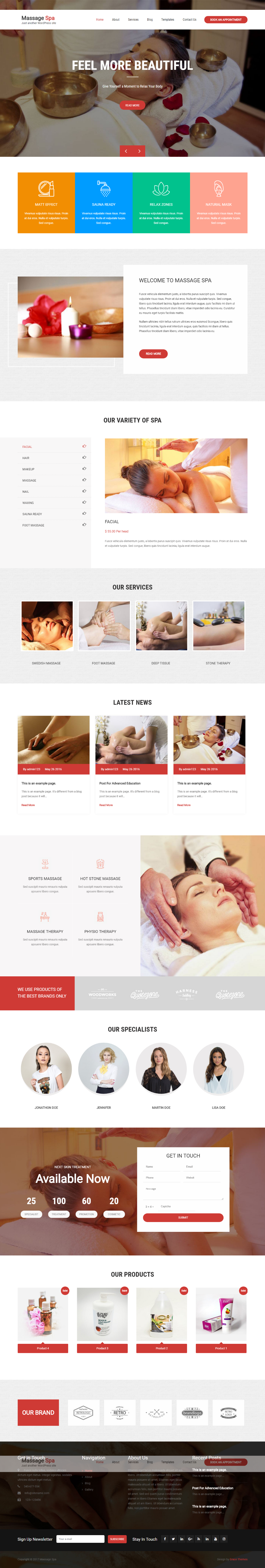 Entry 182705 in Massage Spa WordPress theme by Grace Themes