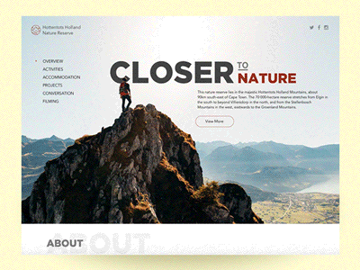 Entry 134101 in Nature Reserve Website Concept by Cleveroad US
