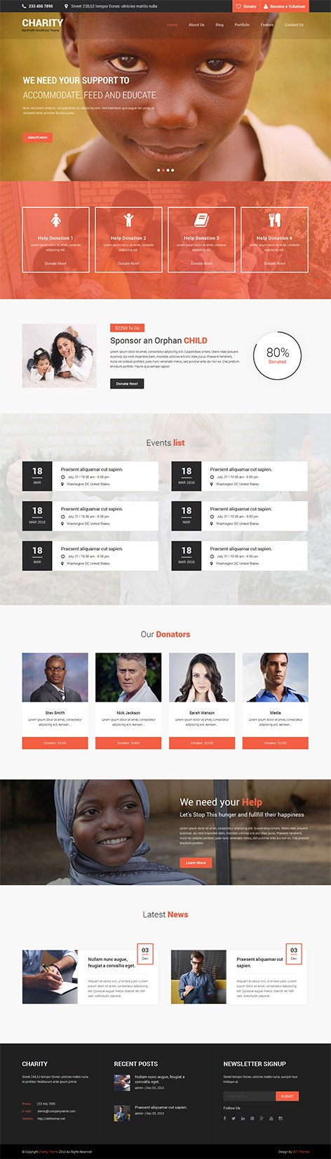 Entry 182496 in SKT Charity Pro by SKT Themes