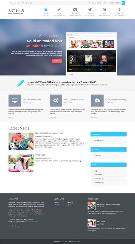 Entry 182426 in Kraft Lite by SKT Themes