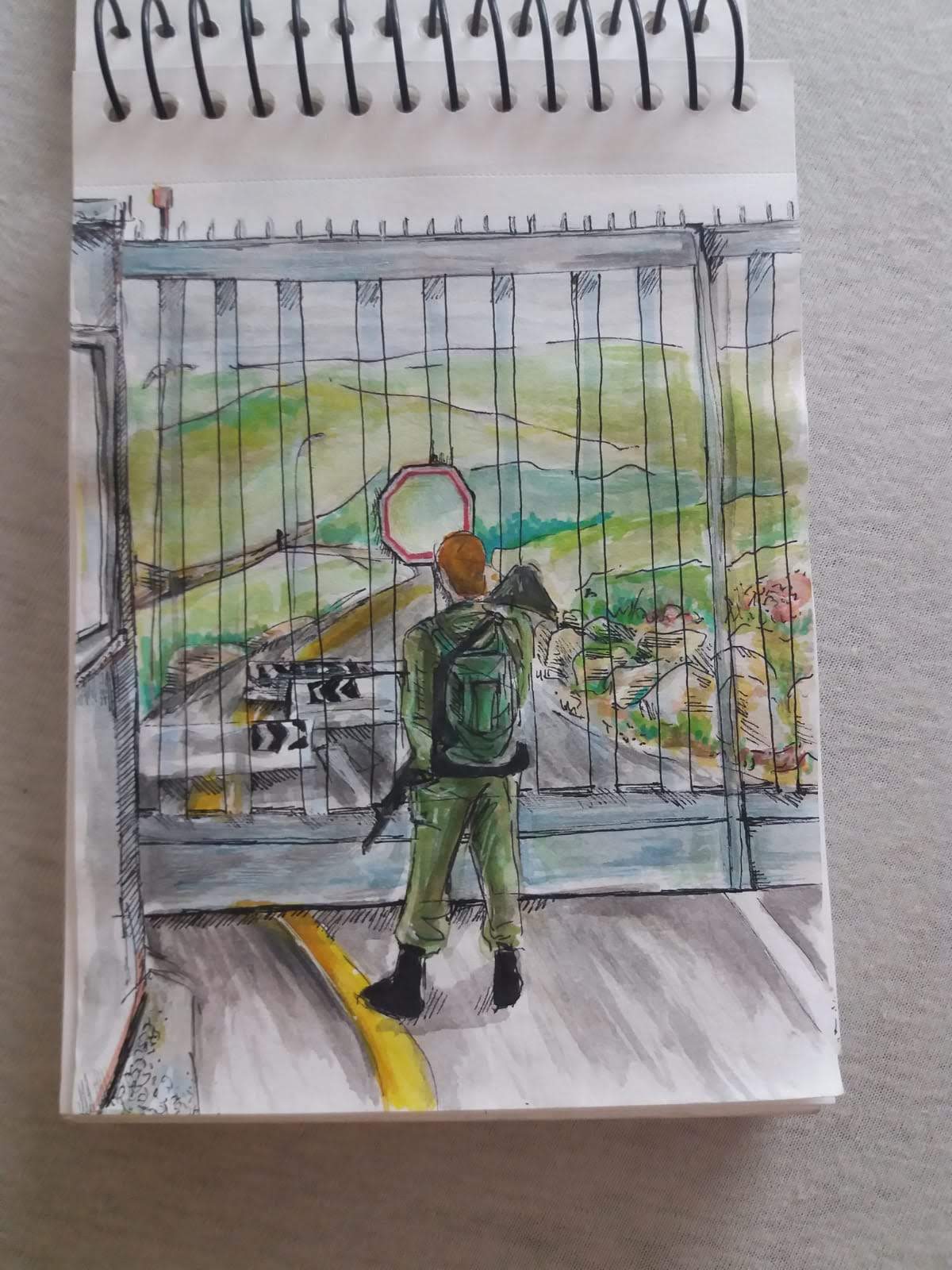 Entry 242544 in איורים מהצבא לספר גרפי "מור"ק" by מעיין ברקוביץ