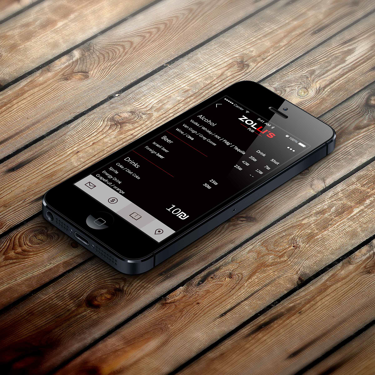 Entry 104160 in App Design: Zolli's Pub by DC Design compeny