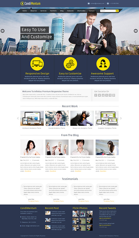 Entry 182634 in Premium Responsive wordpress theme by SKT Themes