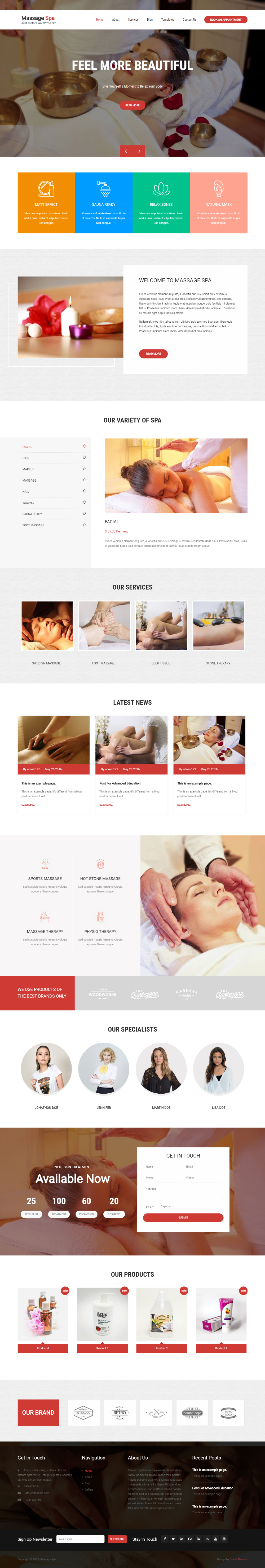 Entry 182694 in Massage Spa by Grace Themes