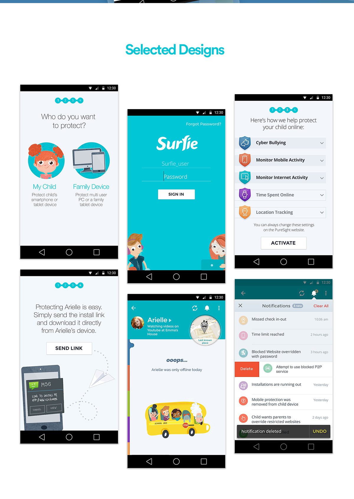 Entry 107607 in Parents Control App - UI/X & Branding Design by REP creative stuff
