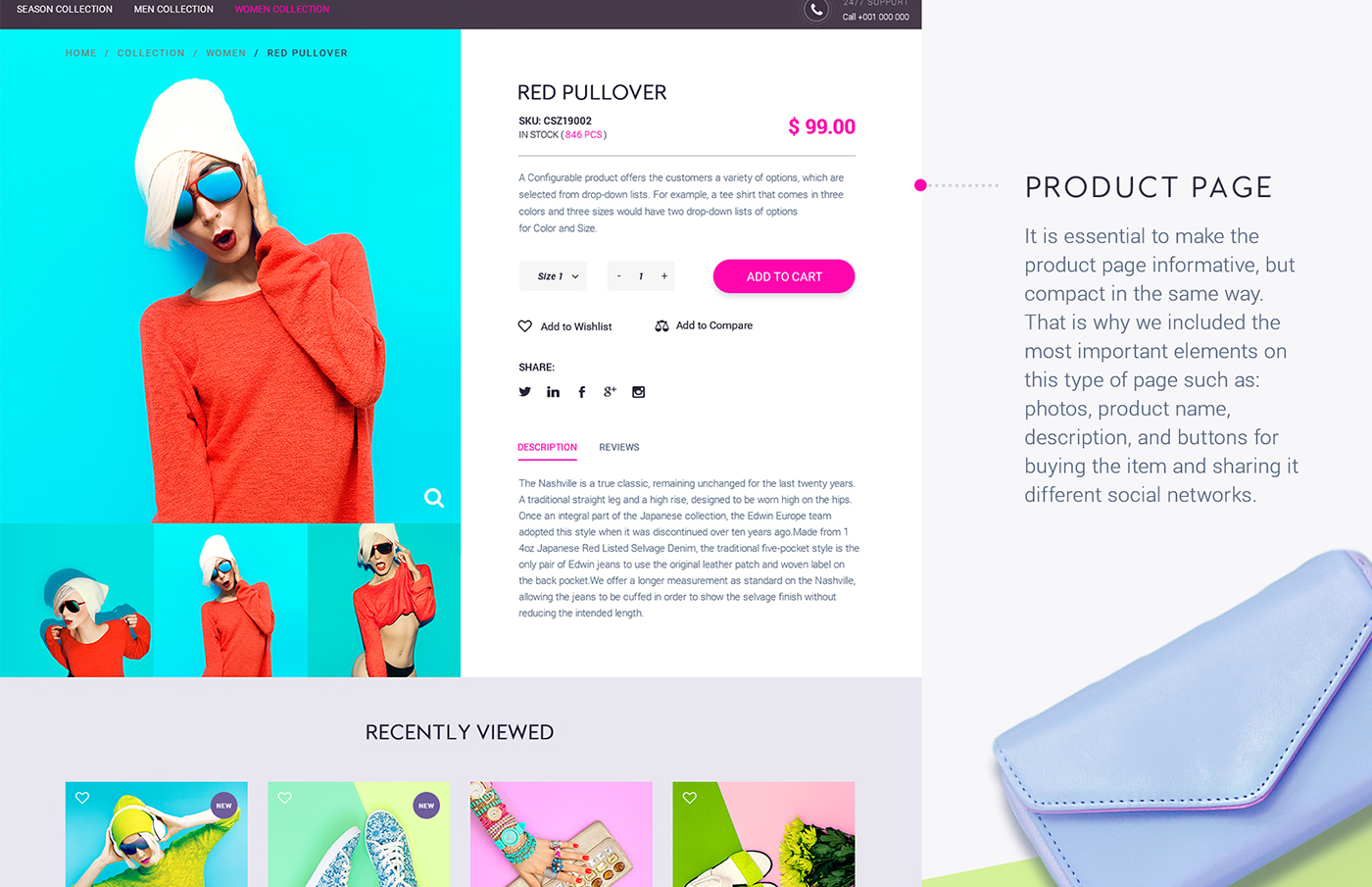 Entry 118729 in Modern Fashion eCommerce Site Design by Mobilunity