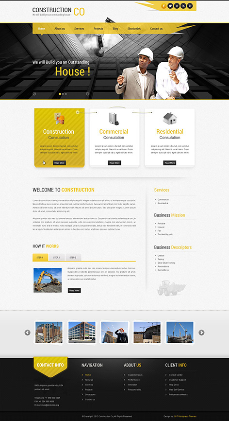 Entry 182645 in Construction WordPress theme by SKT Themes
