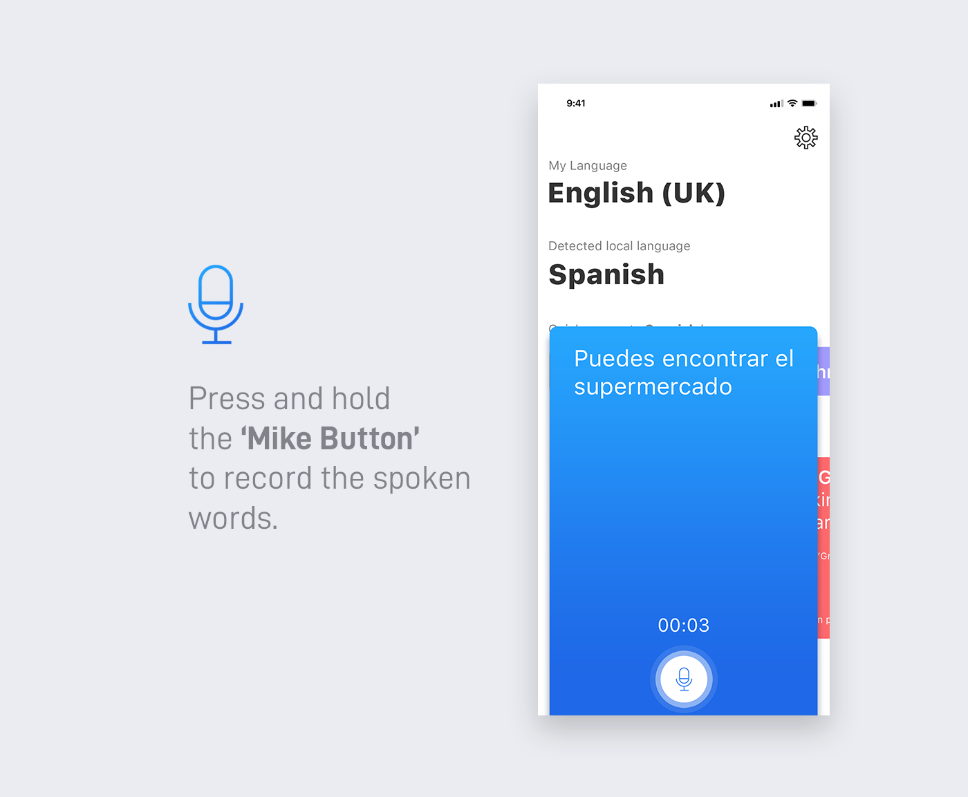 Entry 181887 in Voice language translation app concept by MindInventory