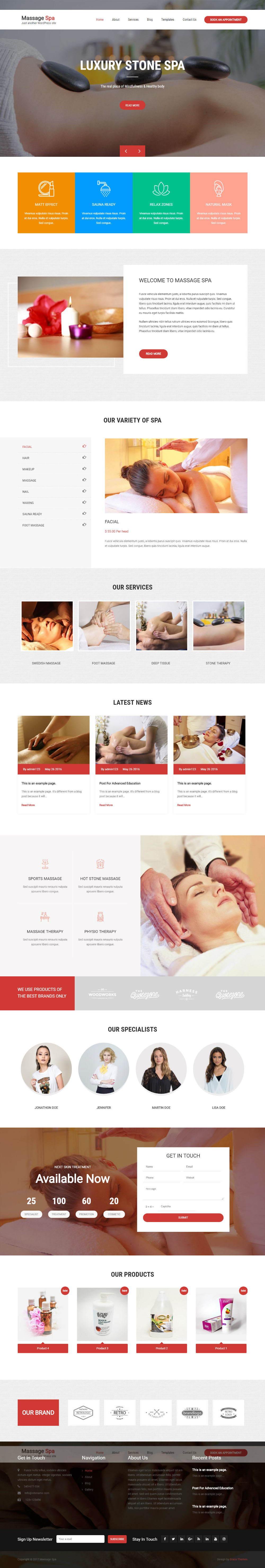 Entry 182702 in Massage Spa WordPress theme by Grace Themes