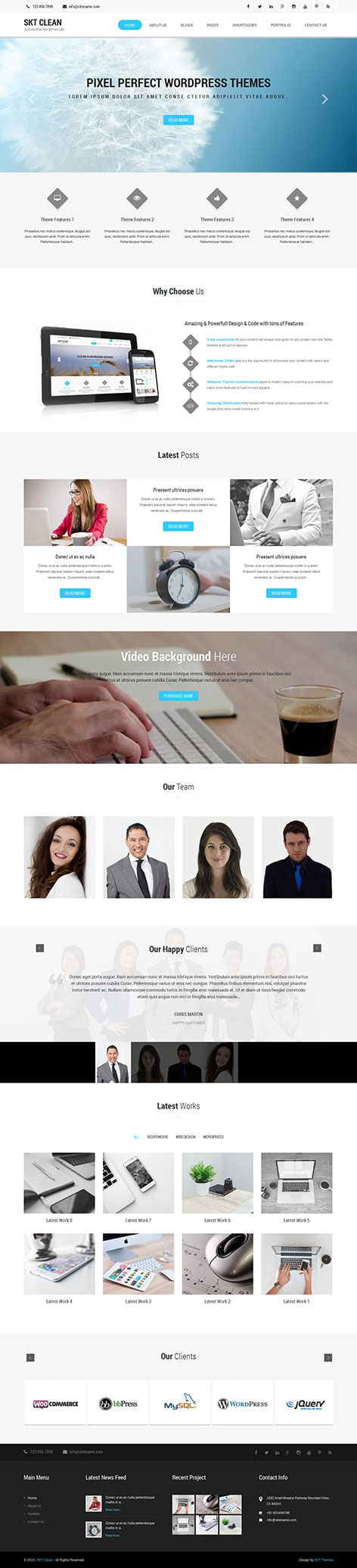 Entry 182500 in Clean Multipurpose WordPress theme by SKT Themes