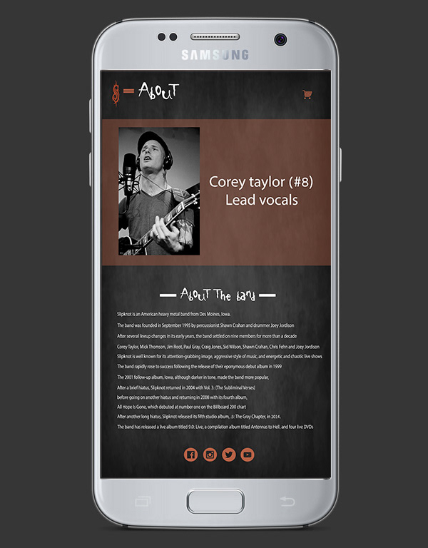 Entry 218561 in Slipknot new website design - Mobile mode by Sarit Graphic Design