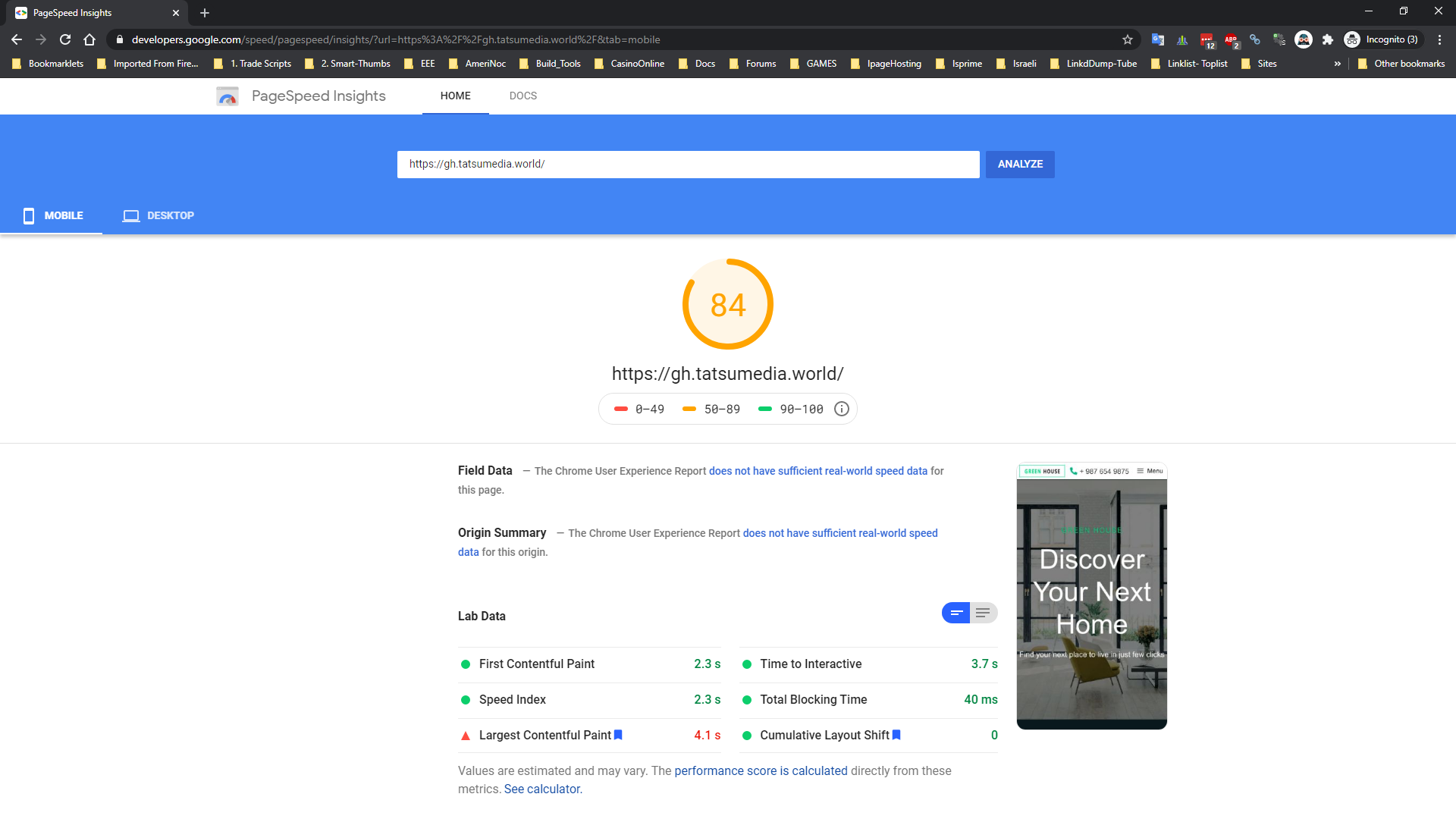 Entry 249226 in Core Web Vitals by TMW