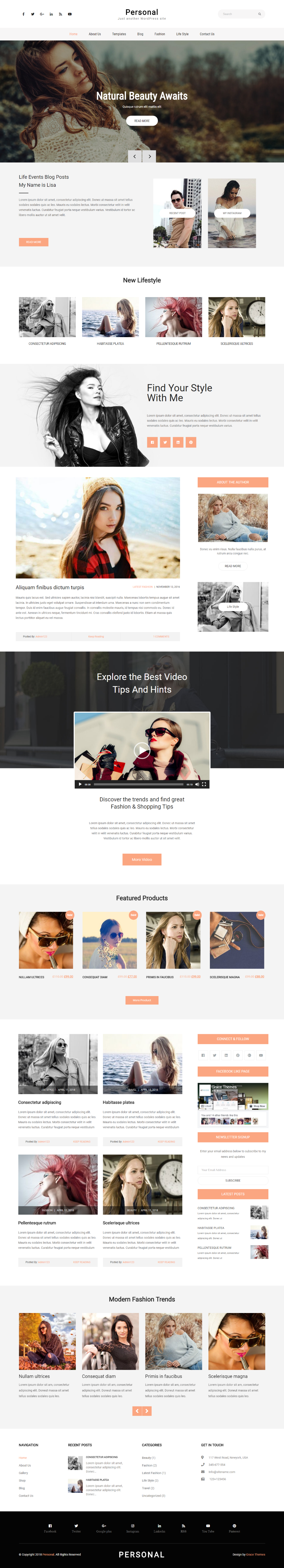 Entry 182690 in Personal WordPress theme by Grace Themes