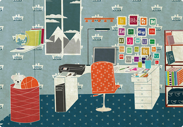Entry 121924 in Kids rooms. Adv for HP printer by lidia tomashevskaya