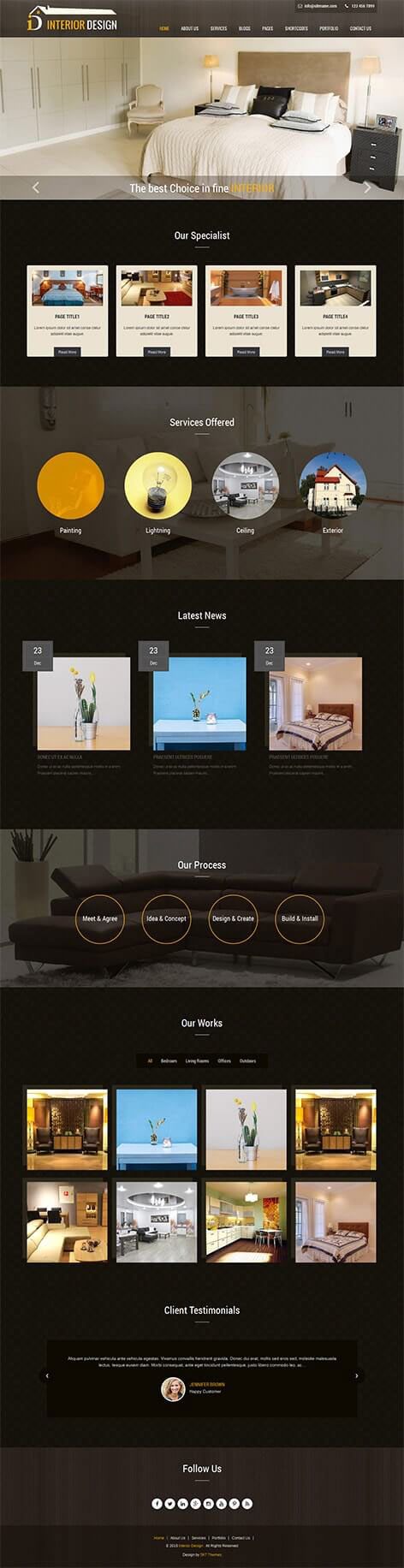 Entry 182495 in Furnish (Interior Pro) WordPress themes by SKT Themes