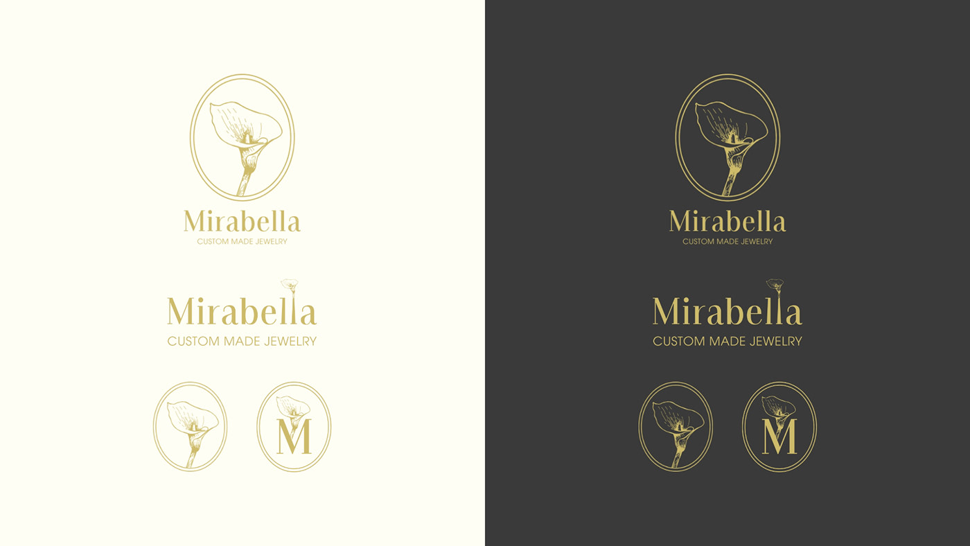 Entry 268206 in Logo Design - Mirabella. Custom Made Jewelry. by Linushka Design