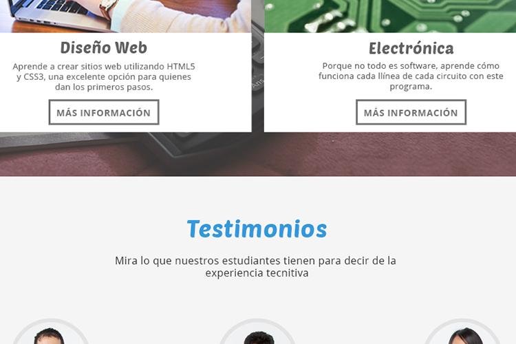 Tecnitiva - Website Mockup - UI Design thumbnail