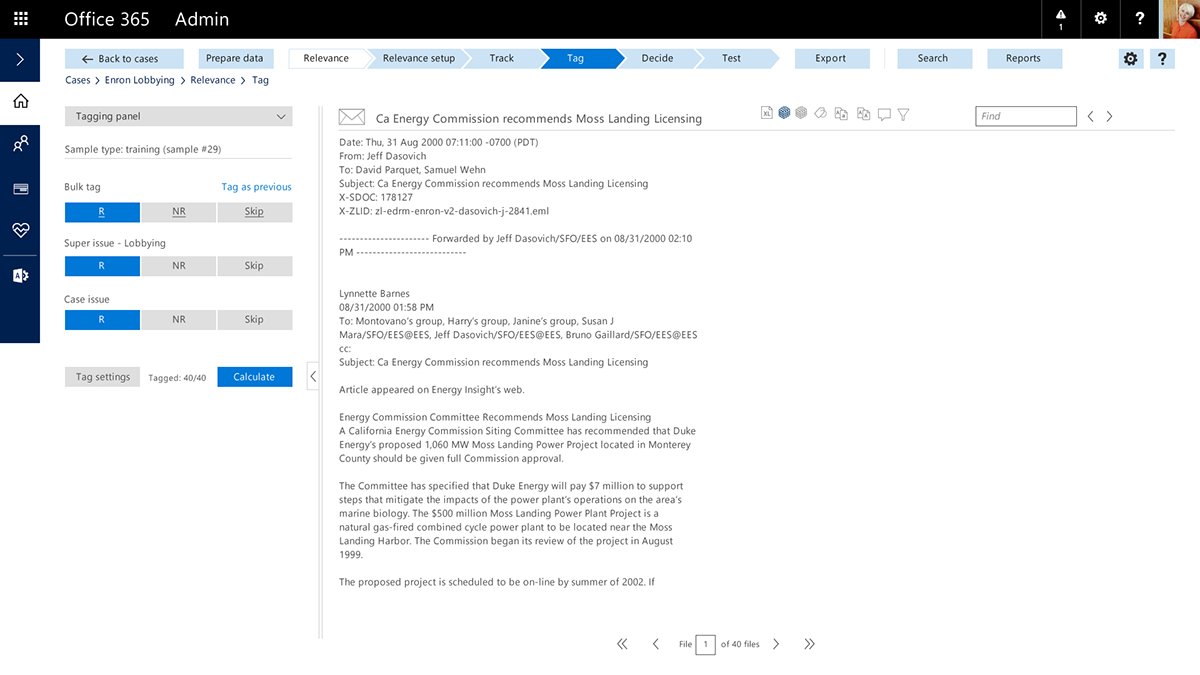 Entry 99661 in Microsoft Equivio design by מיכל עמנואל- מעצבת UX UI